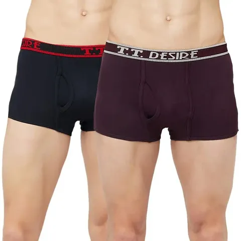 T.T. Mens Desire Fashion Top Elastic Trunk Pack of 2