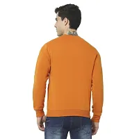 HiFlyers Men's Fleece Round Neck Sweatshirt (HFW048_ORG_L_Orange_L)-thumb3