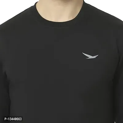 HiFlyers Men's Fleece Round Neck Sweatshirt (HFW048_BLK_XL_Black_XL)-thumb5