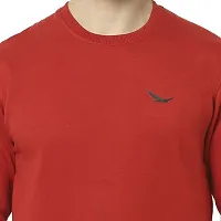 HiFlyers Men's Fleece Round Neck Sweatshirt (HFW048_RED_L_Red_L)-thumb4