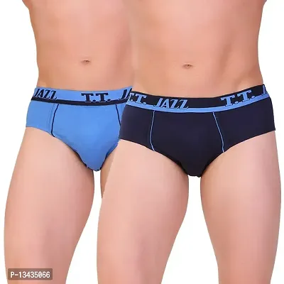 T.T. Men Jazz Brief Solid Pack of 2 Brief Assorted-thumb0