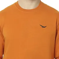 HiFlyers Men's Fleece Round Neck Sweatshirt (HFW048_ORG_L_Orange_L)-thumb4