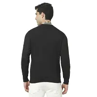 HiFlyers Men's Fleece Round Neck Sweatshirt (HFW048_BLK_XL_Black_XL)-thumb3