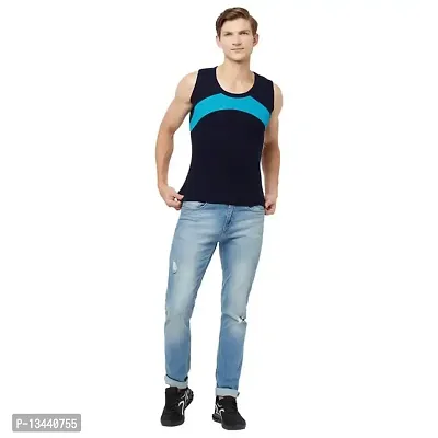 T.T. Men Designer Gym Vest Pack of 2 Black-Red::Navy-Sky-thumb5