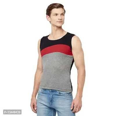 T.T. Men Designer Gym Vest Pack of 2 Red-Black::Navy-Grey-thumb5