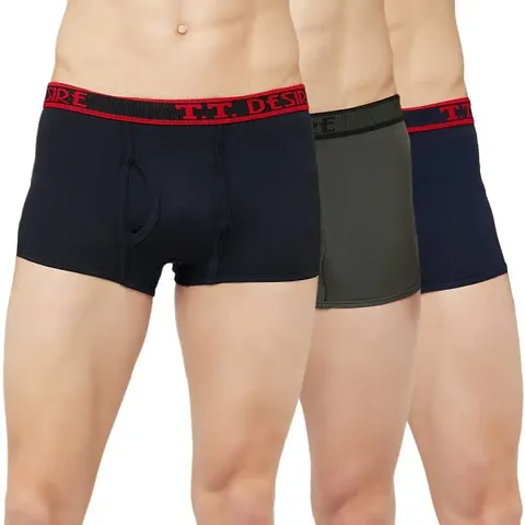 T.T. Mens Desire Fashion Top Elastic Trunk Pack of 3