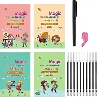 Magic Practic Book For Girls And Boys, Numbers, Drawing, Math, Alphabet, Math For Preschoolers With Pen (4 Books + 10 Refills)  (Spiral Bound, sale 2 buy)-thumb1