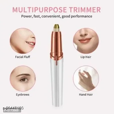 Portable eyebrow Hair Removal Eyebrow Trimmer (White)-thumb3