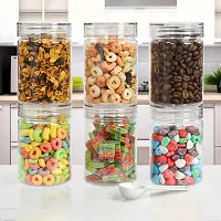 Plastic Storage Jars Air-Tight Kitchen Storage Set  Easy to Clean Capacity 350 ml (Pack of 6)-thumb3