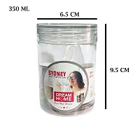 Plastic Storage Jars Air-Tight Kitchen Storage Set  Easy to Clean Capacity 350 ml (Pack of 6)-thumb1