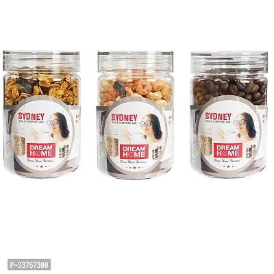 Plastic Storage Jars Air-Tight Kitchen Storage Set  Easy to Clean Capacity 1250 ml (Pack of 3)