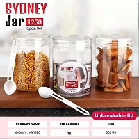 Plastic Storage Jars Air-Tight Kitchen Storage Set  Easy to Clean Capacity 1250 ml (Pack of 3)-thumb1