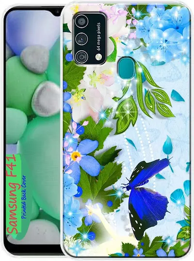 Back Cover for Samsung F41 Samsung Galaxy F41 Back Cover Multicolor Dual Protection Silicon Pack of 1