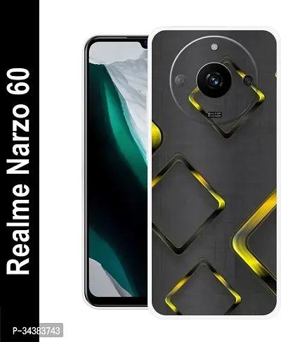 Back Cover for Realme Narzo 60 Green Black Flexible Silicon Pack of 1