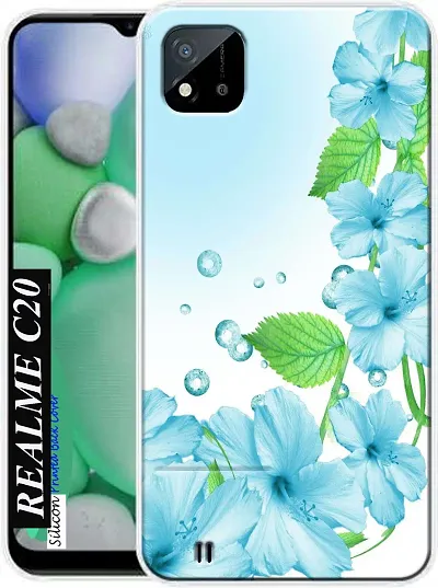 Back Cover for Realme C20 Multicolor Dual Protection Silicon Pack of 1