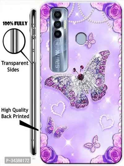 Back Cover for Tecno Spark 7 Pro Tecno Spark 7 Pro 4G Pink Dual Protection Silicon Pack of 1-thumb2