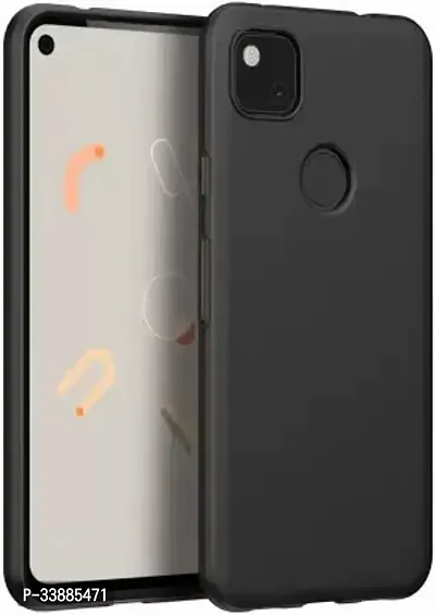 Back Cover for Google Pixel 4a Black Grip Case-thumb0