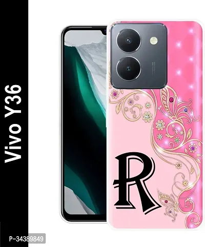 Back Cover for Vivo Y36 Black Pink Flexible Silicon Pack of 1