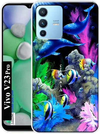 Back Cover for Vivo V23Pro Vivo V23 Pro Back Cover Multicolor Dual Protection Silicon Pack of 1