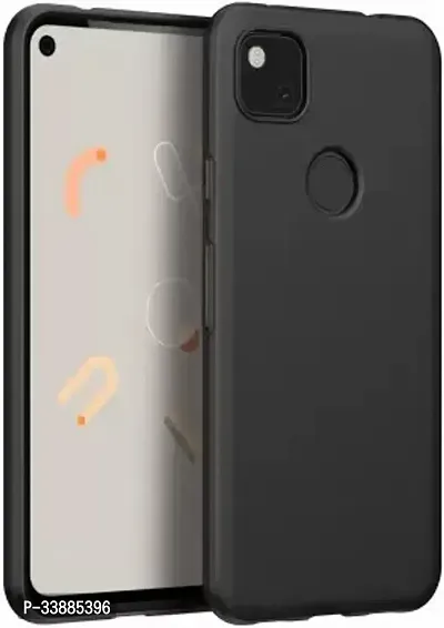 Back Cover for Google Pixel 4a Black Grip Case-thumb0