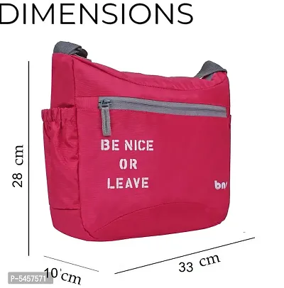 Stylish Polyester Pink Printed Cross Body Sling Bag For Unisex-thumb5