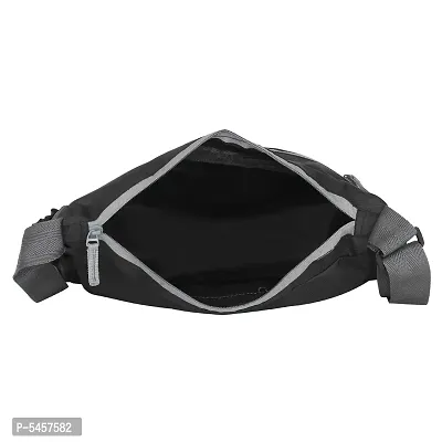 Stylish Polyester Black  Printed Cross Body Sling Bag For Unisex-thumb4