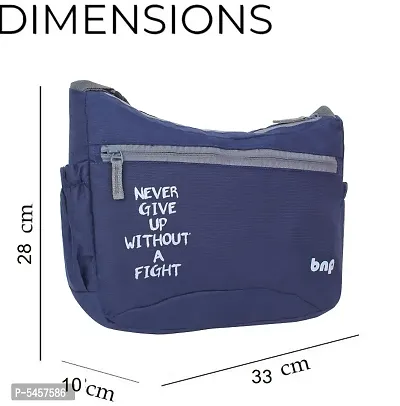 Stylish Polyester Navy Blue Printed Cross Body Sling Bag For Unisex-thumb5