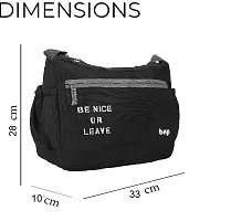 Stylish Polyester Black  Printed Cross Body Sling Bag For Unisex-thumb4