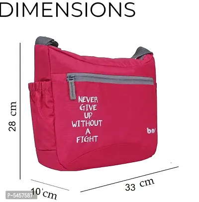 Stylish Polyester Pink Printed Cross Body Sling Bag For Unisex-thumb5