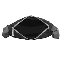 Stylish Polyester Black  Printed Cross Body Sling Bag For Unisex-thumb3