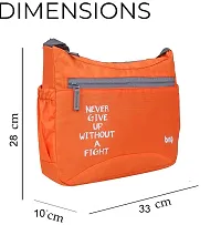 Stylish Polyester Orange Printed Cross Body Sling Bag For Unisex-thumb2