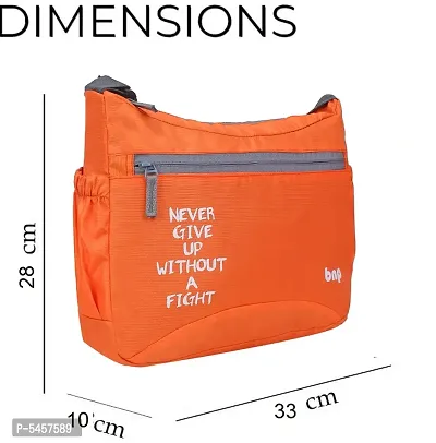 Stylish Polyester Orange Printed Cross Body Sling Bag For Unisex-thumb3
