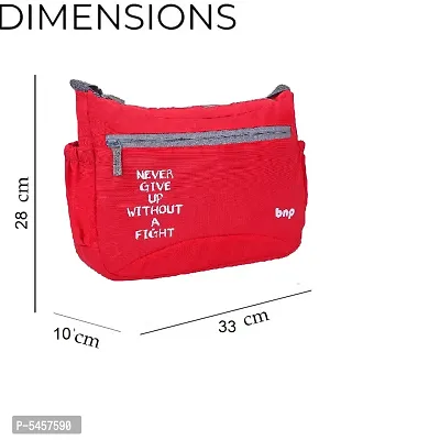 Stylish Polyester Red Printed Cross Body Sling Bag For Unisex-thumb4