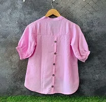 Attractive Polyester Back button Trendy Top For Women-thumb1