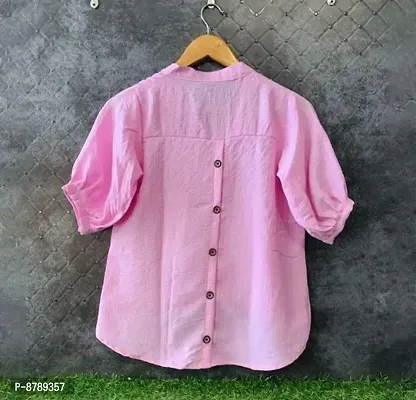 Attractive Polyester Back button Trendy Top For Women-thumb2