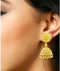 AV GOLD PLATED JHUMKA EARRING-thumb2