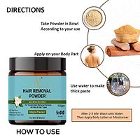 Happytree Organics Hair Removal Powder for removing Hairs  D Tanning for Legs, Forearms,Chest, Back Mogra Flavour 100 Gms (pck 1 )-thumb1