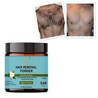 Happytree Organics Hair Removal Powder for removing Hairs  D Tanning for Legs, Forearms,Chest, Back Mogra Flavour  Back 100 Gms (pck 4)-thumb1