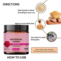 Happytree Organics Hair Removal Powder for removing Hairs  D Tanning for Legs, Forearms,Chest, Back Rose Flavour  Back 100 Gms (pck 4)-thumb2