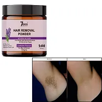 7Rings Botanics Hair Removal Powder for removing Hairs  D Tanning for Legs, Forearms,Chest, Back Lavender Flavour Back 100 Gms (pck 2 )-thumb1