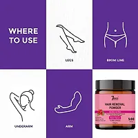 7Rings Botanics Hair Removal Powder for removing Hairs  D Tanning for Legs, Forearms,Chest, Back Rose Flavour 100 Gms (pck 1 )-thumb1