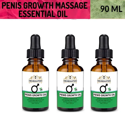 MENSONATION Natural And Organic Penis Growth Oil (Pack Of 3)