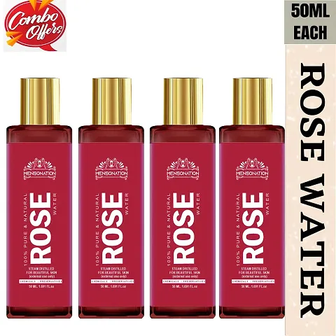 Pure And Natural Rose Water Spray For Face, Skin  Hair (Pack Of 4)