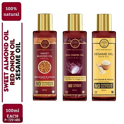 Sweet Almond Oil , Red Onion Oil , Sesame Oil - Pack Of 3