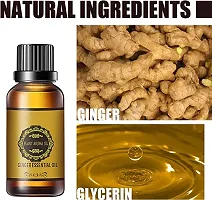 Herbal Ginger Massage Oil, Tummy Ginger Oil, For Belly Drainage Ginger Oil For Belly / Fat Reduction For Weight Loss- Pack Of 4, 30 ml each-thumb2