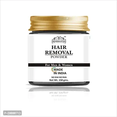 Mensonation? Natural  Organic Hair Removal Powder, All Hair  Skin Types For Hair Removal- Hands, Legs, Underarms, Bikini Area 150 gms-thumb0