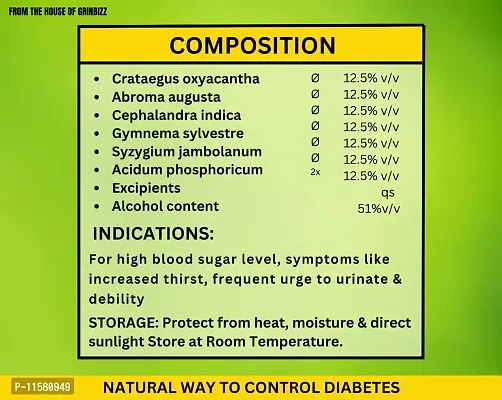 GRINBIZZ Madhumeh Sugar Drop Natural Herbal Way To Control Sugar | Diabetes | Maintain Good Blood Circulation  Insulin Level-thumb2