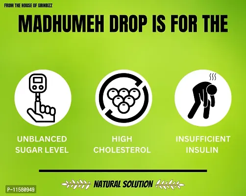 GRINBIZZ Madhumeh Sugar Drop Natural Herbal Way To Control Sugar | Diabetes | Maintain Good Blood Circulation  Insulin Level-thumb4