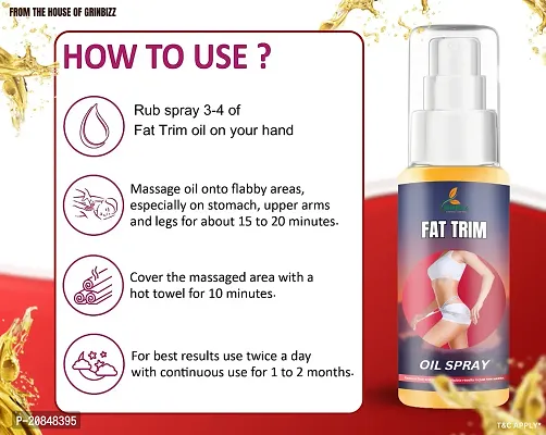 Grinbizz Fat Trim Oil/Slimming Oil For Stomach, Hips  Thigh Fat loss/Fat Burning Oil-thumb2