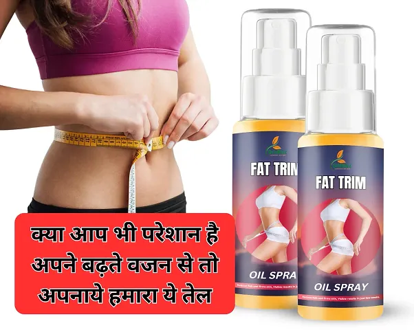 Grinbizz Fat Trim Oil For Slim Fit Body/Slimming Oil/Reduce Belly Extra Fat Oil/Weight Management Oil/Fat Loss Massage Oil/Fat Cutter Oil